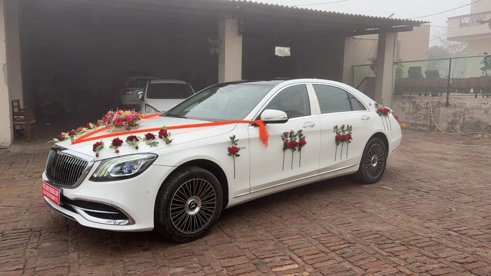 Mercedes Maybach S-class, the luxurious wedding fleet.