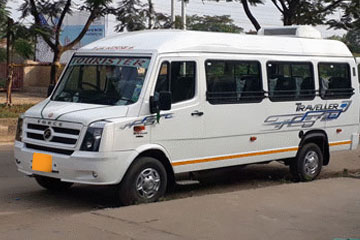 17 Seater Tempo Traveller is a spacious group travel vehicle designed for comfortable journeys with family,corporate groups and tourists. It provides ample seating capacity with convenience for long-distance travel.