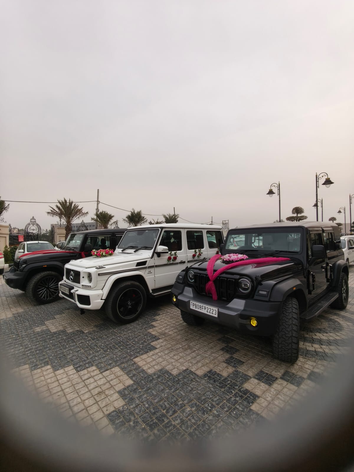 Wedding cars fleet, includes G Wagon and Mahindra Thar Roxx
